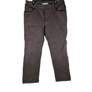 Arborwear Original Tree Climbers Pants Brown Workwear 38x34 Reinforced Knees